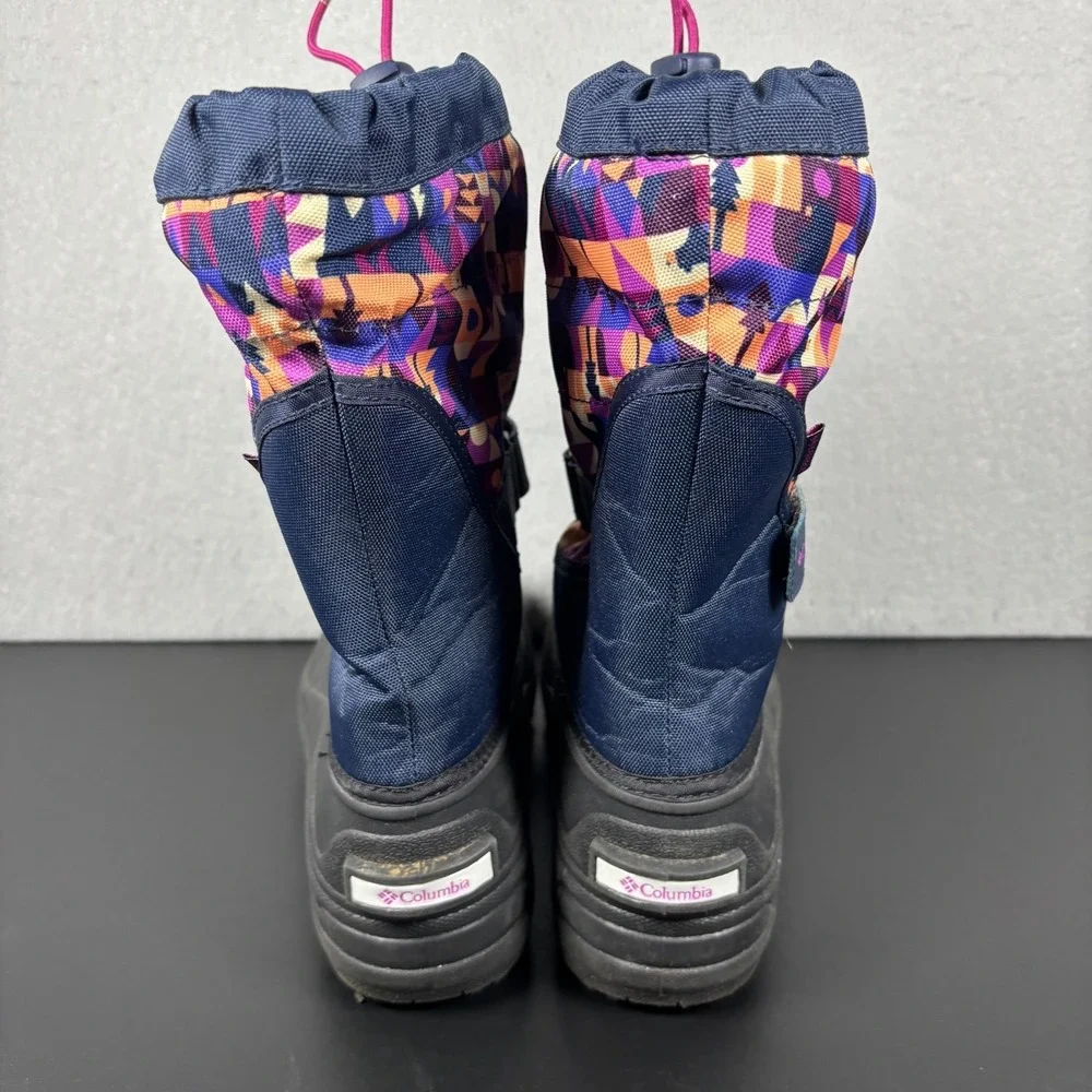 Columbia Powderbug Plus II Print Snow Boots Unisex Youth‎ Size 5 Girls Winter